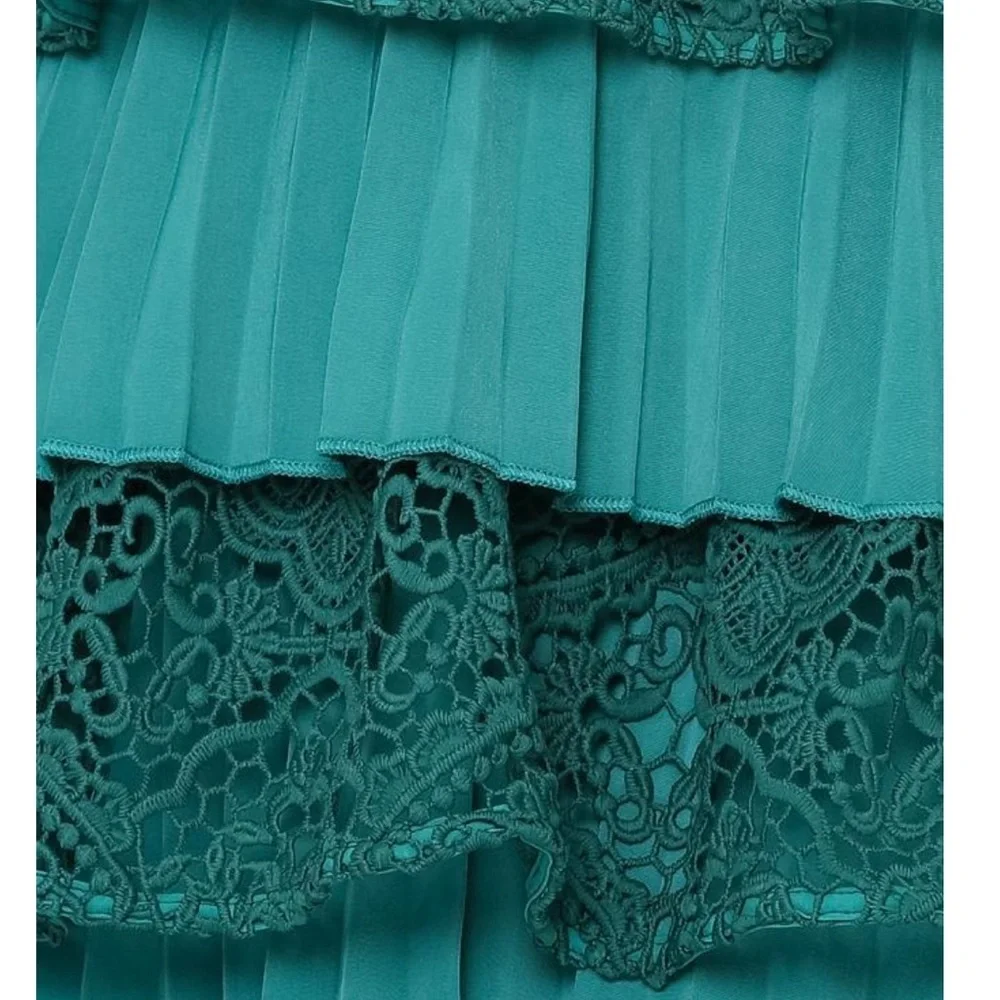 MOSSMAN *Change of Heart*  Lace Mini Dress | Jade Green |  US Size 2 | NWT - Picture 7 of 16